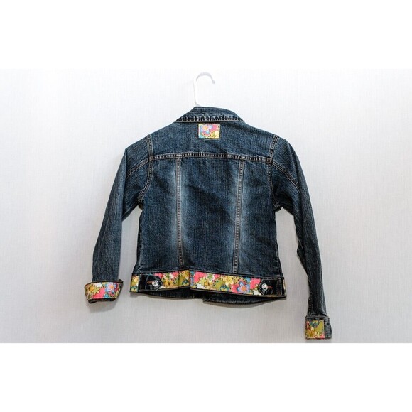 Guess Jeans Guess? Girls M 10/12 Denim Jacket hand decorated bling - Picture 2 of 6